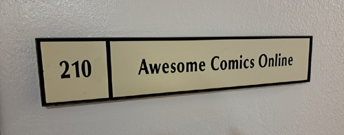 Awesome Comics, Dallas' Premiere Comic Shop with our new Secret Headquarters, 10% off walk-in special on everything in the store, excluding sale items. Subscription subscribers get 20% off all new comics, and 15% off everything else in the store not already on sale.