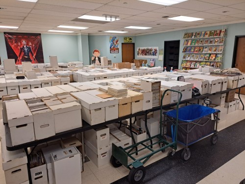 Awesome Comics, Dallas' Premiere Comic Shop with our new Secret Headquarters, 10% off walk-in special on everything in the store, excluding sale items. Subscription subscribers get 20% off all new comics, and 15% off everything else in the store not already on sale.