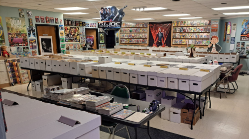 Awesome Comics, Dallas' Premiere Comic Shop with our new Secret Headquarters, 10% off walk-in special on everything in the store, excluding sale items. Subscription subscribers get 20% off all new comics, and 15% off everything else in the store not already on sale.